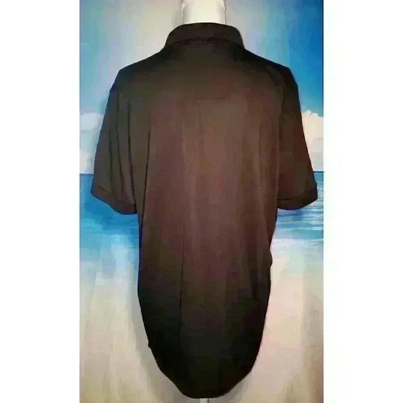 NAUTICA Mens BLACK Shirt GOLF TENNIS Polo style top Lightweight STRETCH size Lg - Picture 2 of 3